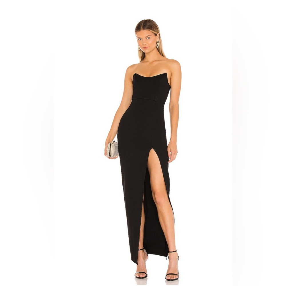 Revolve Ryleigh Strapless Maxi Dress in Black